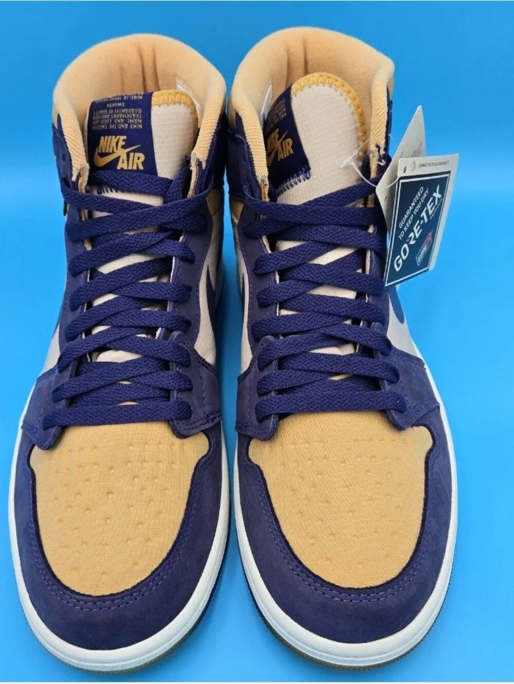 AIR JORDAN 1 ELEMENT GORE-TEX HIGH Tan/Purple Size 9.5 Men's